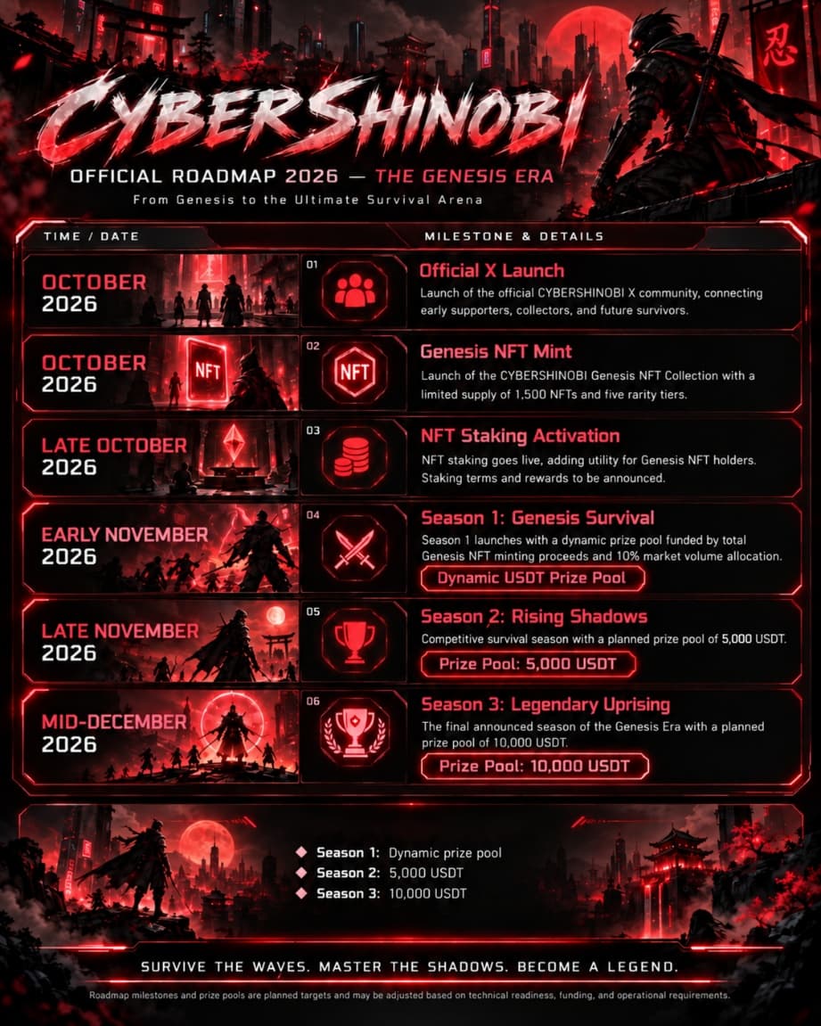 CyberShinobi Official Roadmap 2026 — The Genesis Era